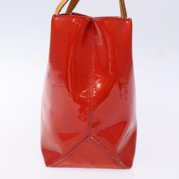 LOUIS VUITTON Monogram Vernis Reade PM Hand Bag Red Rouge M91088 - Picture 4 of 12